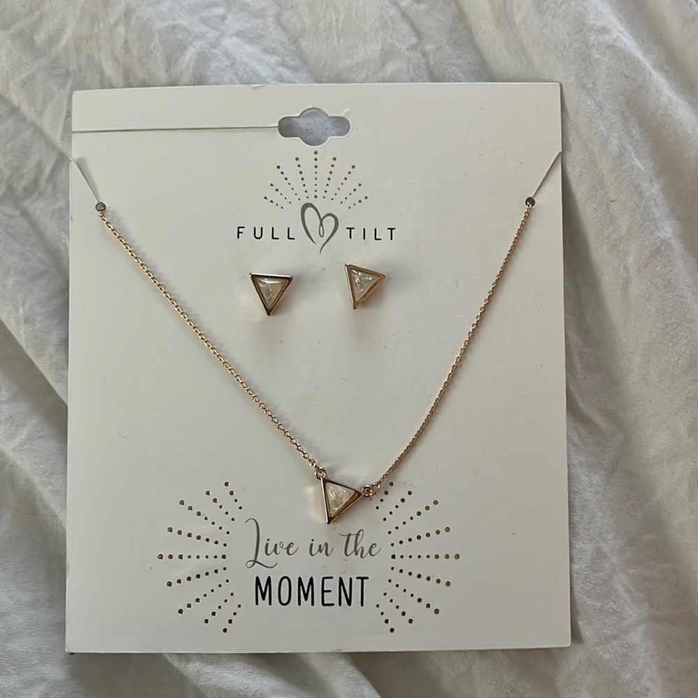 Matching necklace and earring set